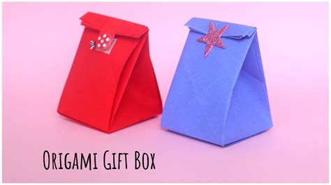 Easy Origami Gift Box Tutorial Step By Step Youtube