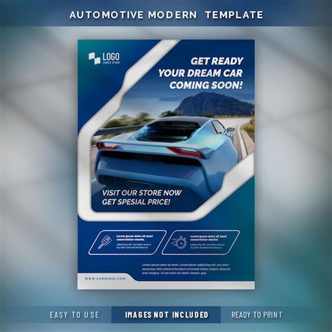 Premium Vector Modern Brochure Automotive Car Sales Advertisment Template
