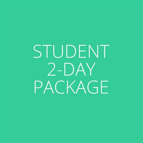 Student 2 Day Package Registration Vsrt