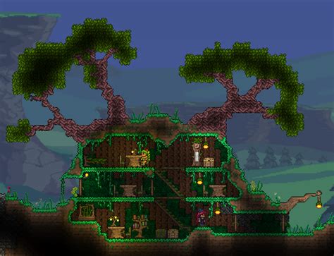 My Attempt At A Living House For My Dryad Rterraria