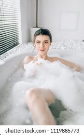 Attractive Sexy Woman Lying Naked Bath Stock Photo Edit Now 1840784038