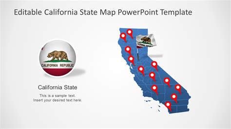 California State Powerpoint Map Template Slidemodel