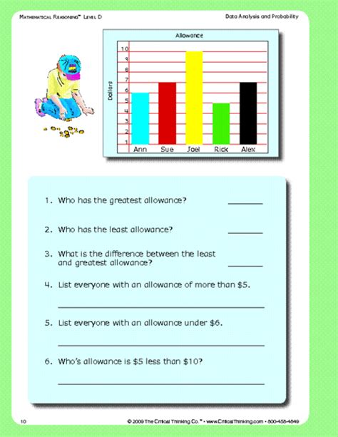 Critical Thinking Worksheet Grades 3 5 Mathematical Concepts