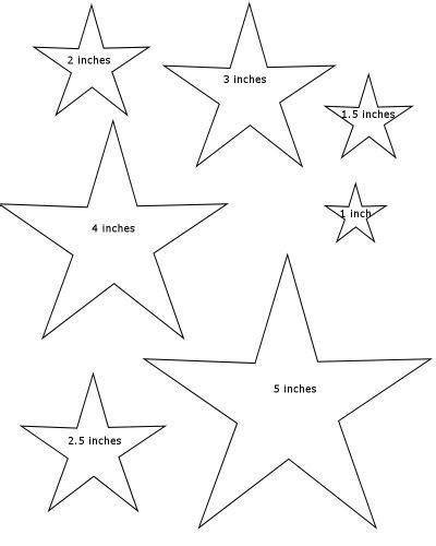 Free Stars Of Different Sizes Coloring Star Template Printable Star