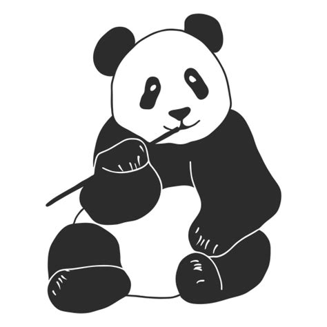 Panda Chewing Vector Transparent Png And Svg Vector File