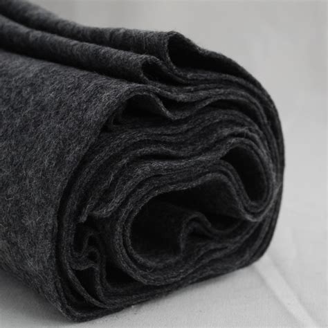 100 Wool Felt Fabric Approx 1mm Thick Natural Dark Grey