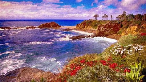 Sunset Laguna Beach California Painting By Bob And Nadine Johnston