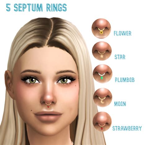 5 Septum Nose Rings Ravensim On Patreon Sims 4 Cc Eyes Sims 4 Mm