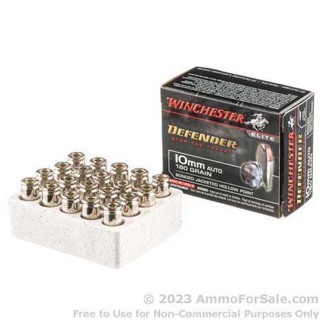 20 Rounds Of Discount 180gr Jhp 10mm Ammo For Sale By Winchester