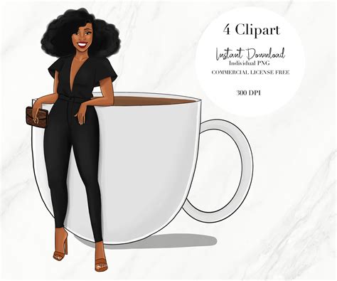 Woman Drinking Coffee Clipart