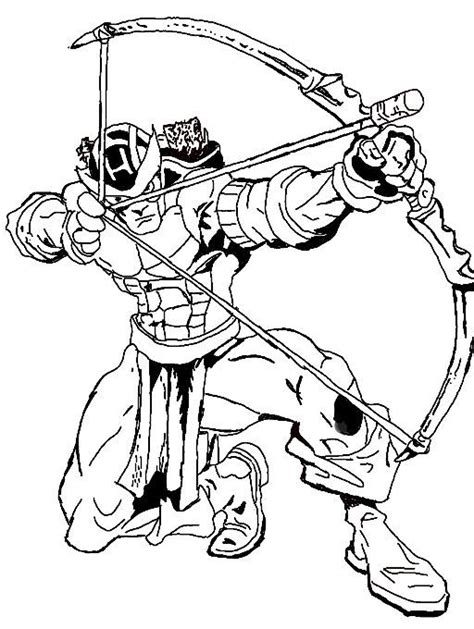 Free Coloring Pages Hawkeye