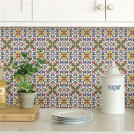 Using a square tile and grout in a contrasting colour. NH2365 - Tuscan Tile Peel and Stick Backsplash Tiles - by ...