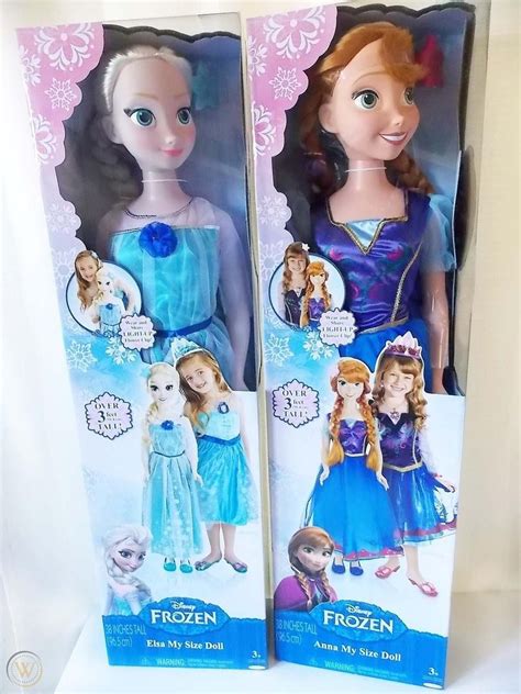 New Disney Frozen Elsa And Anna My Size Doll Big 38 Tall Dolls Large