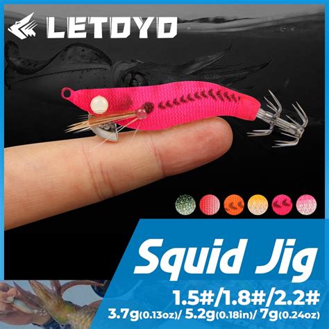LETOYO LT130822 Mini Squid Egi Jig 1 5 1 8 2 2 Fake Shrimp Squid