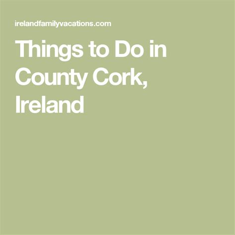 Things To Do In County Cork Ireland County Donegal Donegal Ireland