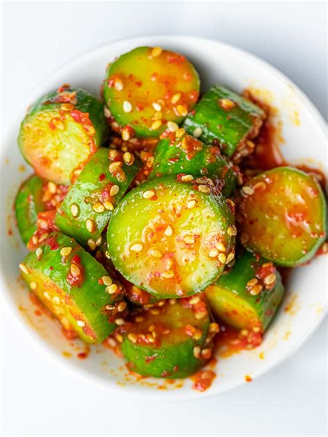 Spicy Korean Cucumber Salad Oi Muchim Drive Me Hungry
