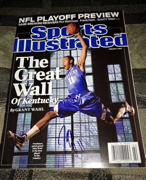 John Wall Autograph Signed Sports Illustrated Magazine Kentucky