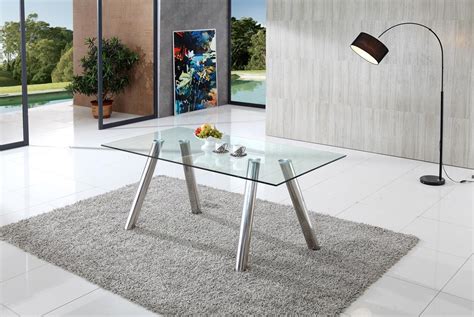Square Glass Dining Tables Glass Vault Furniture