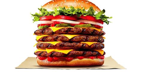 Burger King Dévoile Son Plus Gros Burger Un Whopper Avec 4 Steaks