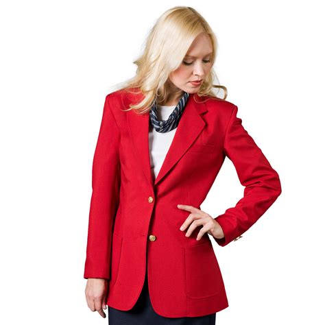 Executive Apparel Womens Red Blazer Jacket