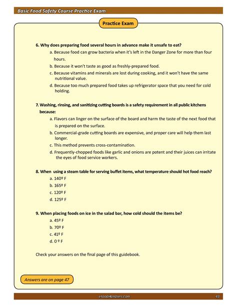 Efoodhandlers Chapter 4 Answers Top