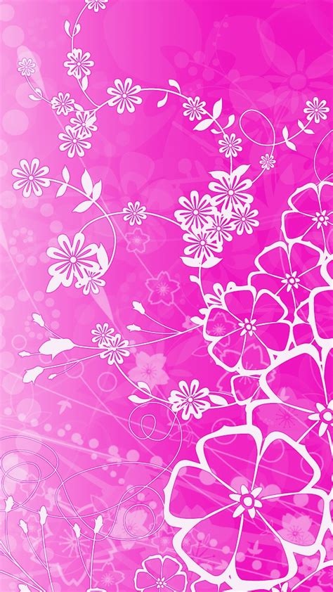 Iphone Cute Flower Pink Background 2020 3d Iphone Wallpaper