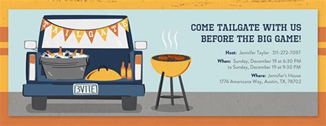 Tailgating Party Invitations Free And Premium Evite