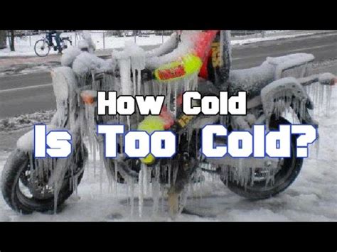 In most cases, riding in the cold is in most cases, riding in the cold is more dangerous because too much exposure to coldness can lead to sore joints, stiffness, slow reactions to things. How cold is too cold for riding your motorcycle? - YouTube