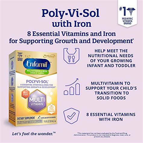Enfamil Poly Vi Sol Multivitamin Supplement Drops With Iron 50 Ml