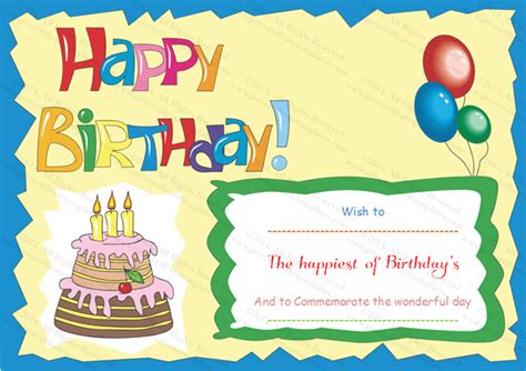 5 Best Images Of Happy Birthday Printable T Certificate Happy