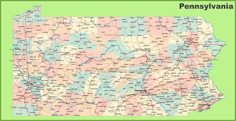 Printable Map Of Pennsylvania Printable Map Of The United States