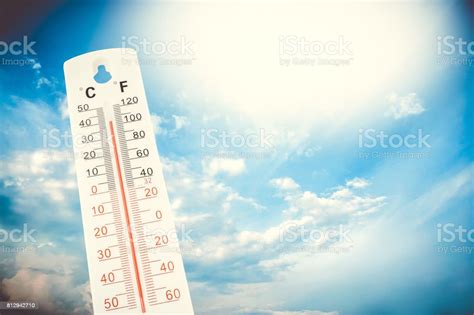 Tropical Temperature Measured On An Outdoor Thermometer Global Heat