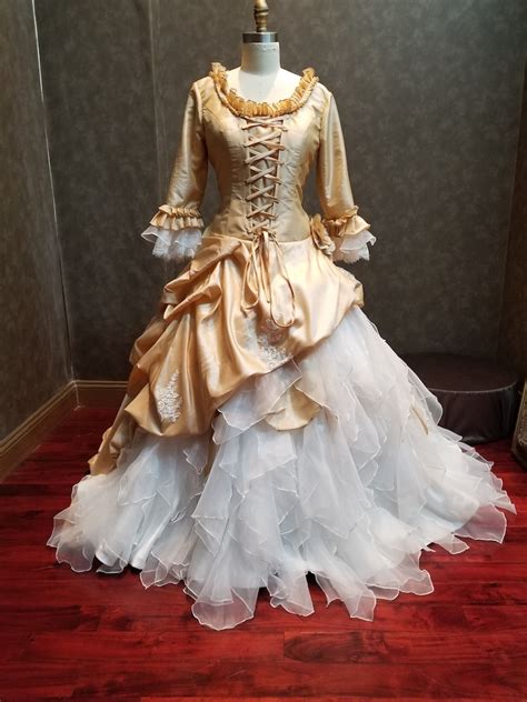 Marie Antoinette Bridal Gown Gold Wedding Dress Steampunk Etsy