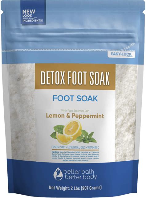 Detox Foot Soak 32 Ounces Epsom Salt With Natural Lemon Peppermint