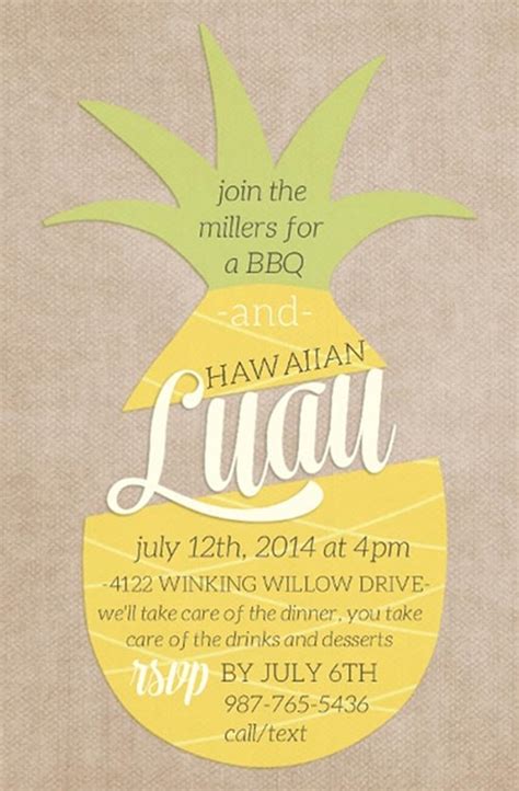 10 Lovely Pineapple Party Invitations B Lovely Events