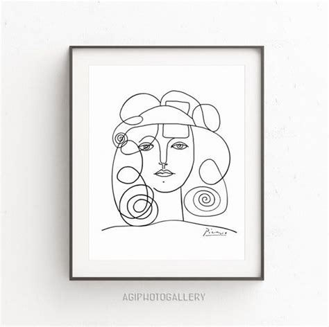 Picasso Face Of Peace Girl Reproduction Print Inspired