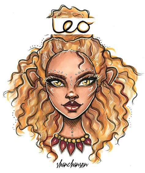 Leo Illustration From My New Zodiac Series Im Creating 12 Personal