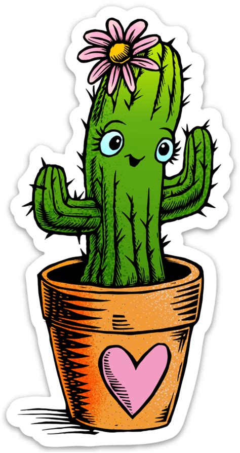 Cute Cactus Sticker Noosh Studios