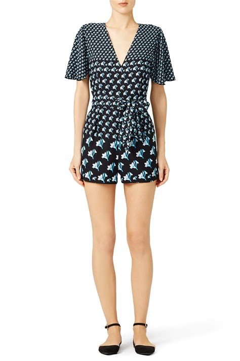 Floral Flutter Sleeve Romper By Rebecca Minkoff For 25 Rent The Runway