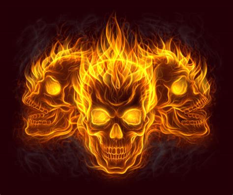 Flaming Skull Stock Photos Pictures And Royalty Free Images Istock