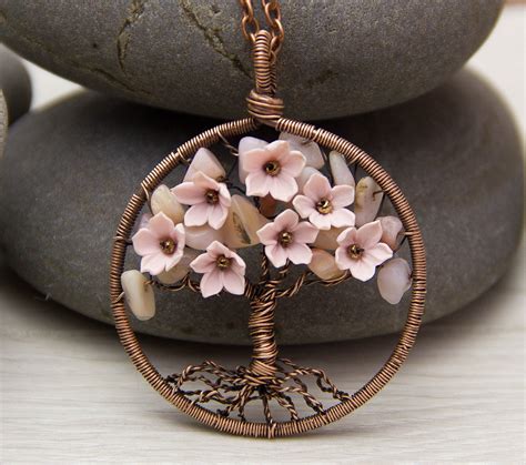 Tree-Of-Life Necklace Pendant 1.8 Copper Wire by JewelryFloren
