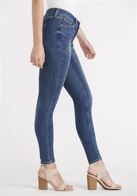 Womens Med Wash Skinny Jeans Warehouse One