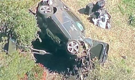 Tiger Woods Crash Devastating Images Show Car Wreckage After Star