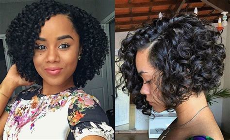 Curls on short natural hair. Bob Hairstyles 2020 Black Women