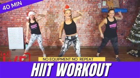 AT HOME HIIT WORKOUT NO EQUIPMENT NO REPEATS FAT BURNING CARDIO HIIT YouTube