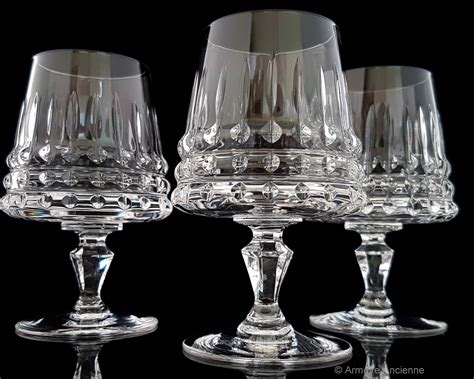 6x Cut Crystal Cognac Glasses Small Brandy Snifters Mid Etsy