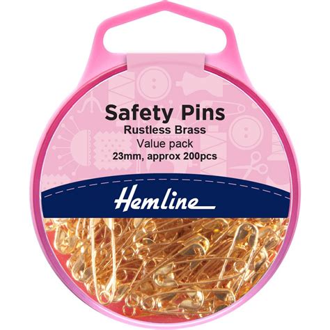 Safety Pins Value Pack 23mm 78″ Rustless Brass 200 Pcs Hemline