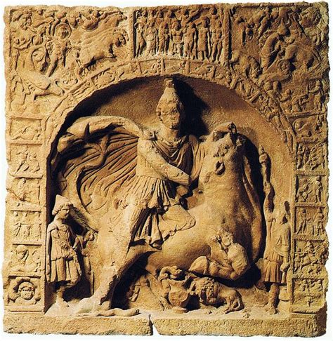 Mithras Relief With Zodiac Ancient Art Greek Gods And Goddesses