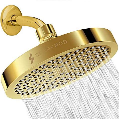 Sparkpod Shower Head High Pressure Rain Luxury Modern Gold Look