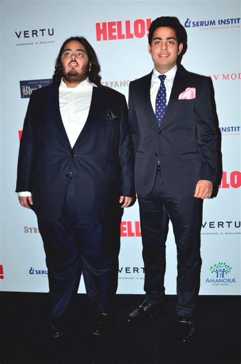 Mukesh Ambani S Son Anant Ambani And Akash Ambani At The Hello Hall Of